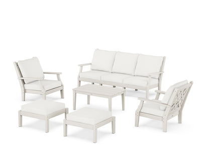 Country Living Wovendale 6-Piece Lounge Sofa Set in Sand / Natural Linen