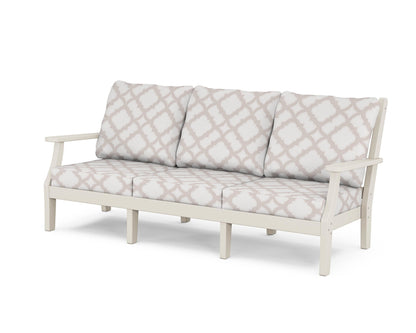 Country Living Wovendale Deep Seating Sofa in Sand / Trellis Dune Burlap