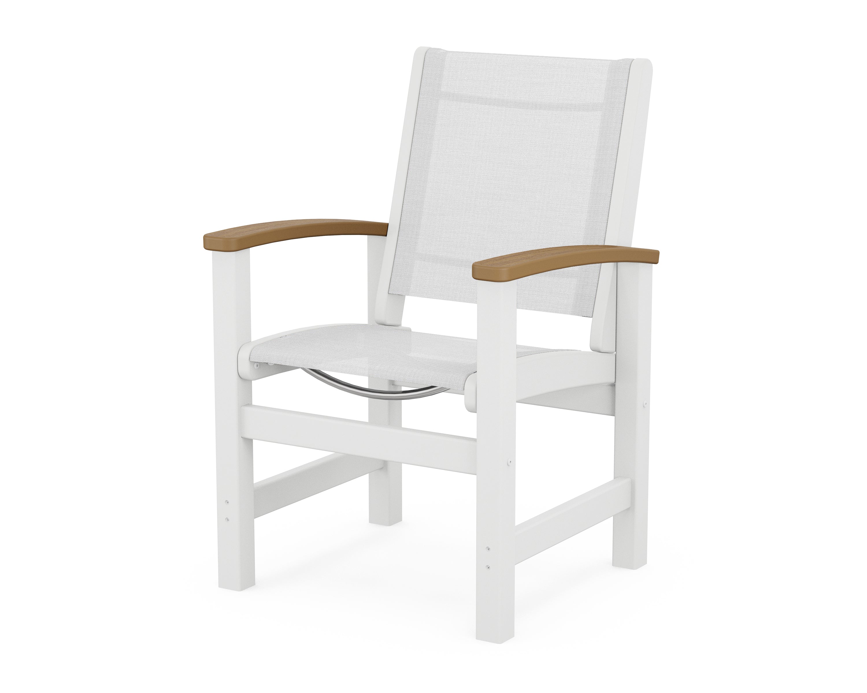POLYWOOD® Coastal Dining Chair in White / Natural / White Sling