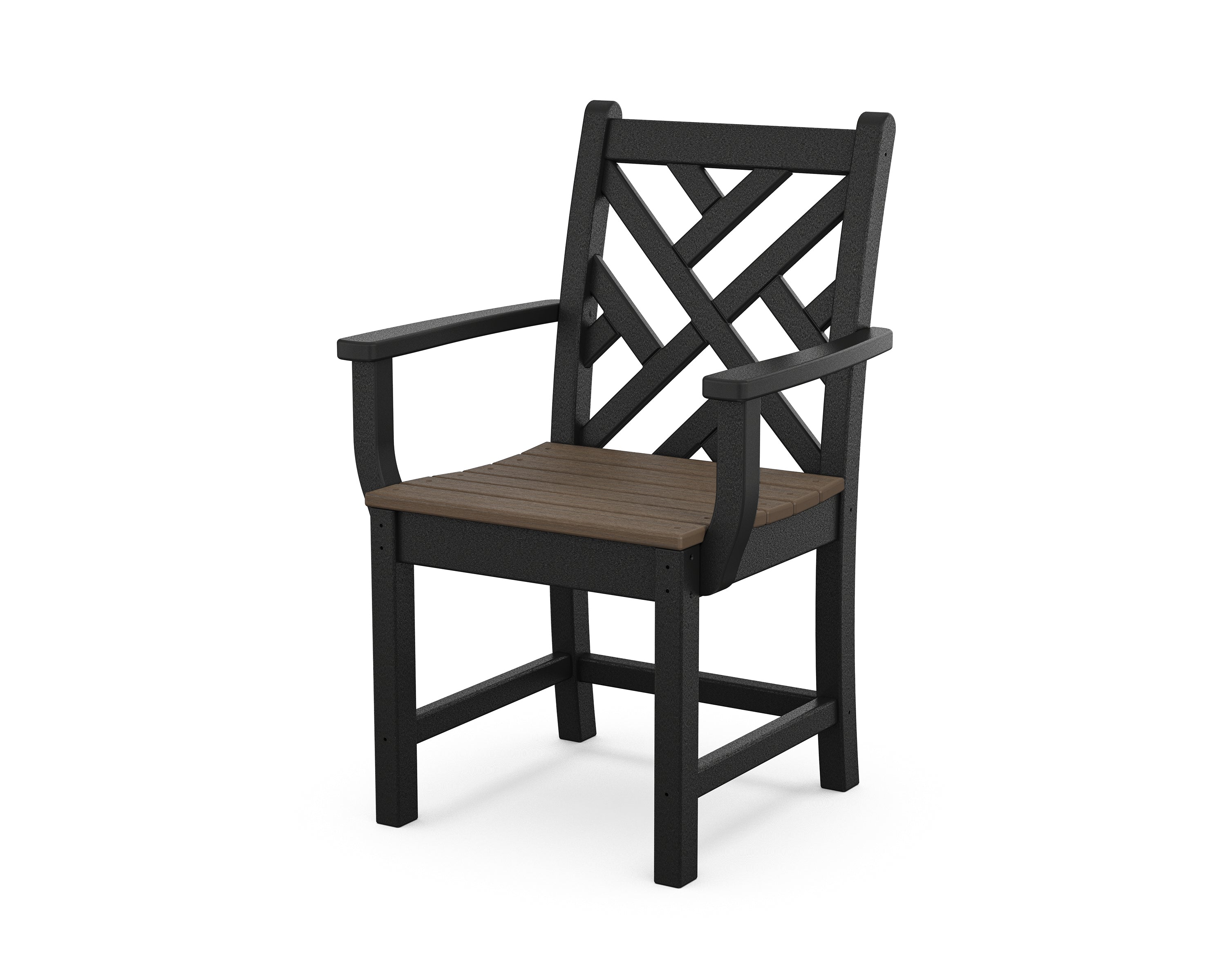 POLYWOOD® Chippendale Dining Arm Chair in Black / Kona