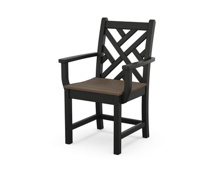 POLYWOOD® Chippendale Dining Arm Chair in Black / Kona