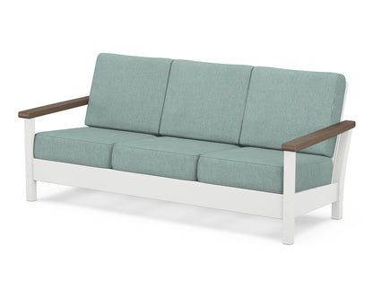 POLYWOOD® Harbour Deep Seating Sofa in White / Kona / Glacier Spa