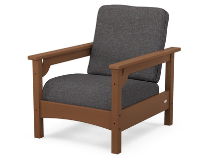 POLYWOOD® Club Chair in Teak / Ash Charcoal