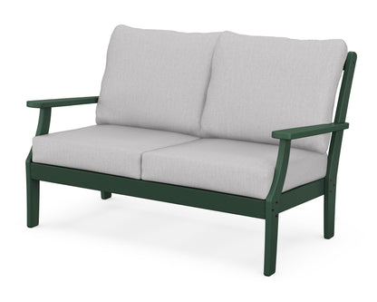 POLYWOOD® Braxton Deep Seating Loveseat in Green / Granite
