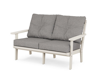 POLYWOOD® Oxford Deep Seating Loveseat in Sand / Grey Mist