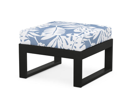 Unbranded Modular Ottoman - Modern in Black / Leaf Sky Blue