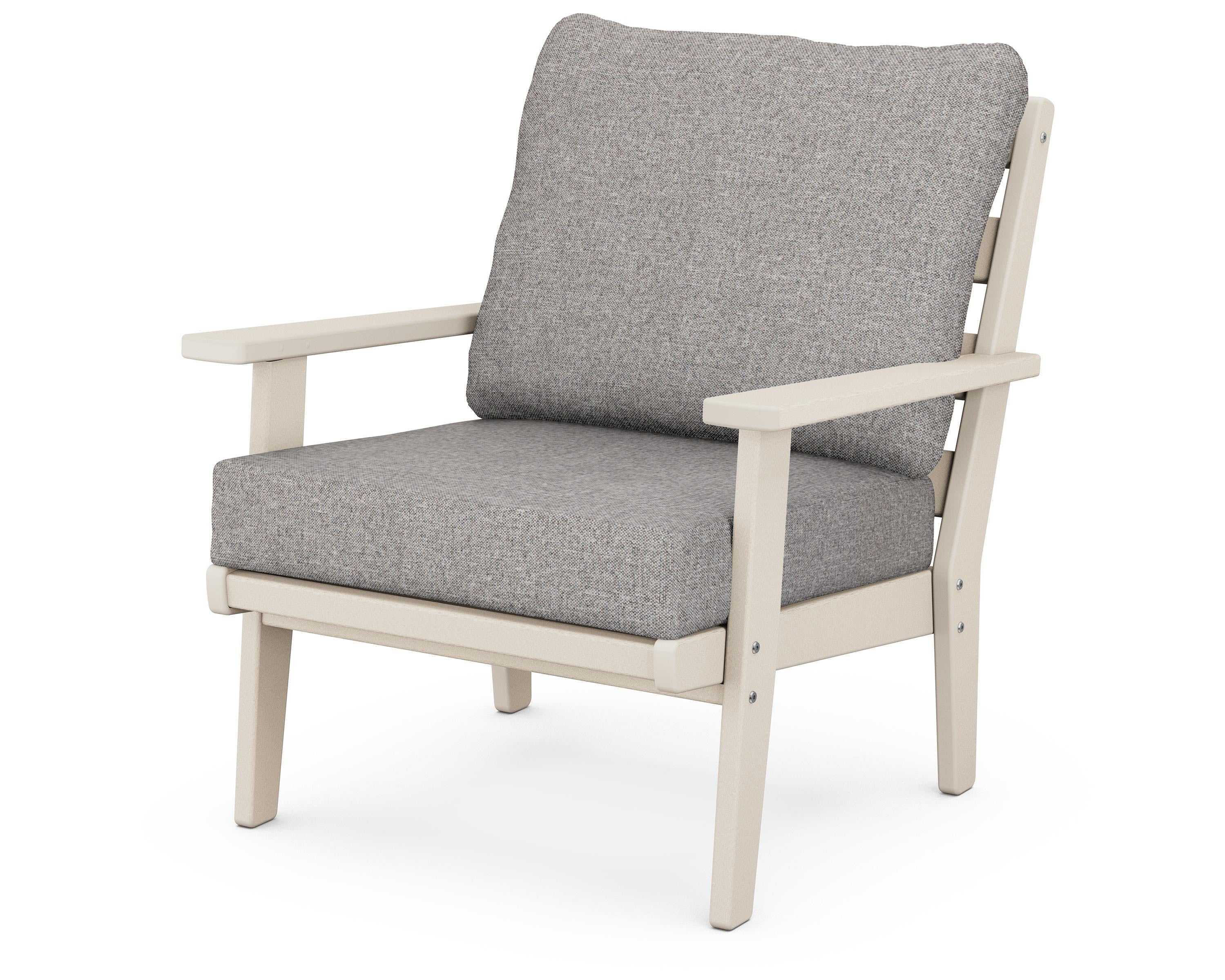 POLYWOOD® Grant Park Deep Seating Chair in Sand / Grey Mist