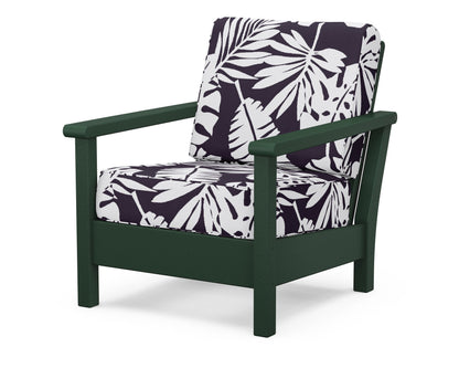 POLYWOOD® Harbour Deep Seating Chair in Green / Leaf Navy