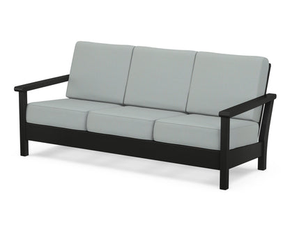 POLYWOOD® Harbour Deep Seating Sofa in Black / Spa