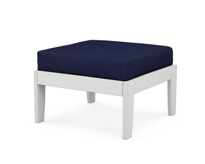 Unbranded Modular Ottoman - Classic in White / Navy