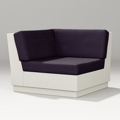 PW Designer Series Elevate Modular Corner Chair in Vintage White / Navy Linen