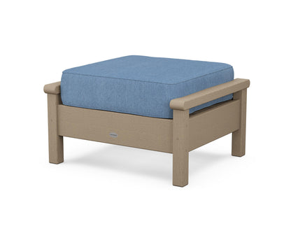 POLYWOOD® Harbour Deep Seating Ottoman in Vintage Sahara / Sky Blue