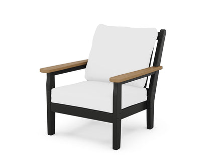 POLYWOOD® Chippendale Deep Seating Chair in Black / Natural / Natural