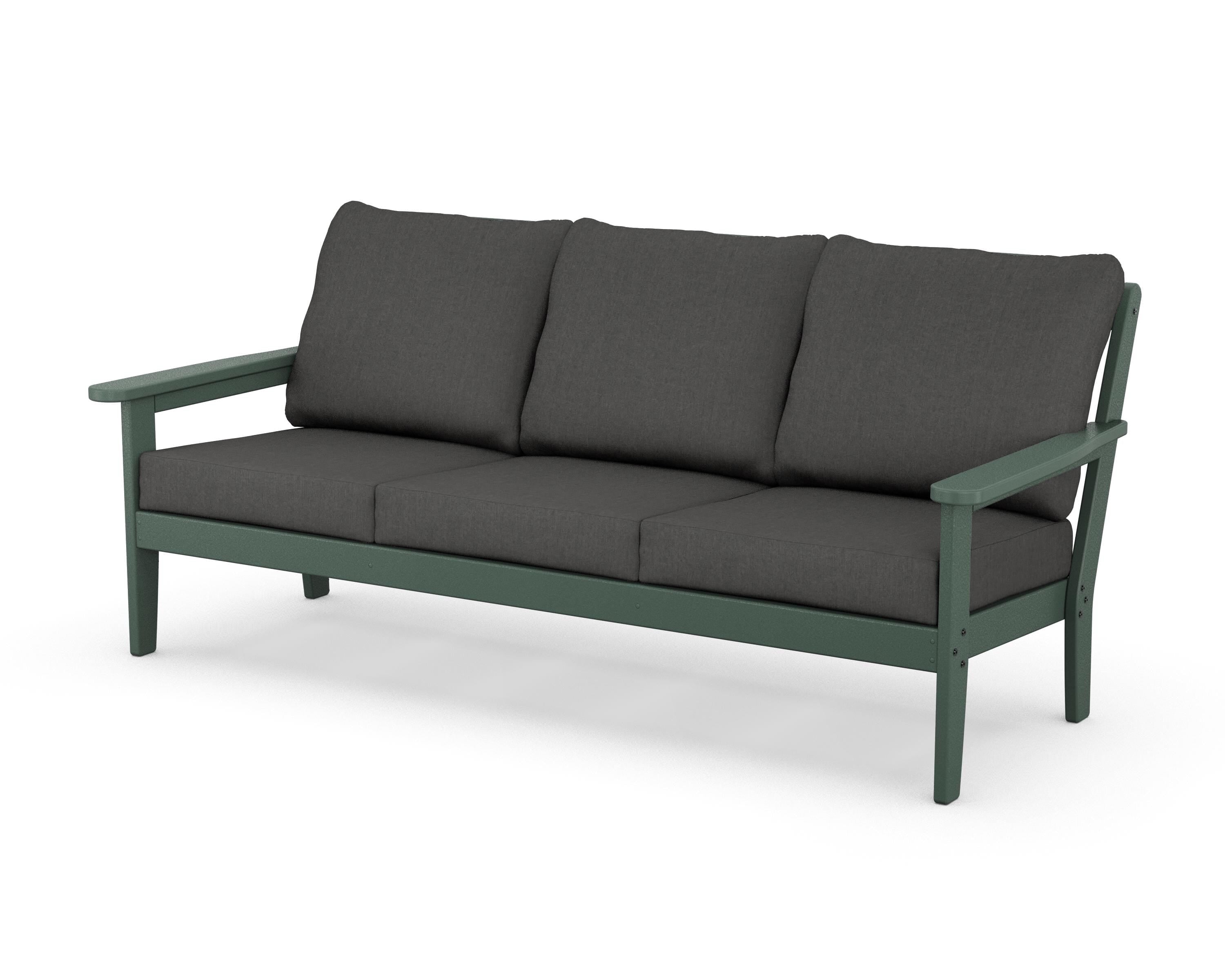 Country Living Cottage Deep Seating Sofa in Green / Spectrum Carbon