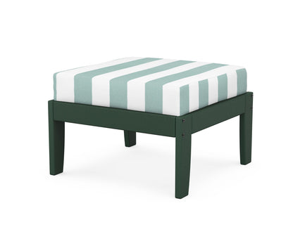 Unbranded Modular Ottoman - Classic in Green / Cabana Stripe Glacier Spa