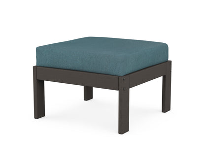POLYWOOD® Vineyard Modular Ottoman in Vintage Coffee / Ocean Teal