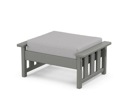 Martha Stewart by POLYWOOD® Acadia Deep Seating Ottoman in Slate Grey / Granite