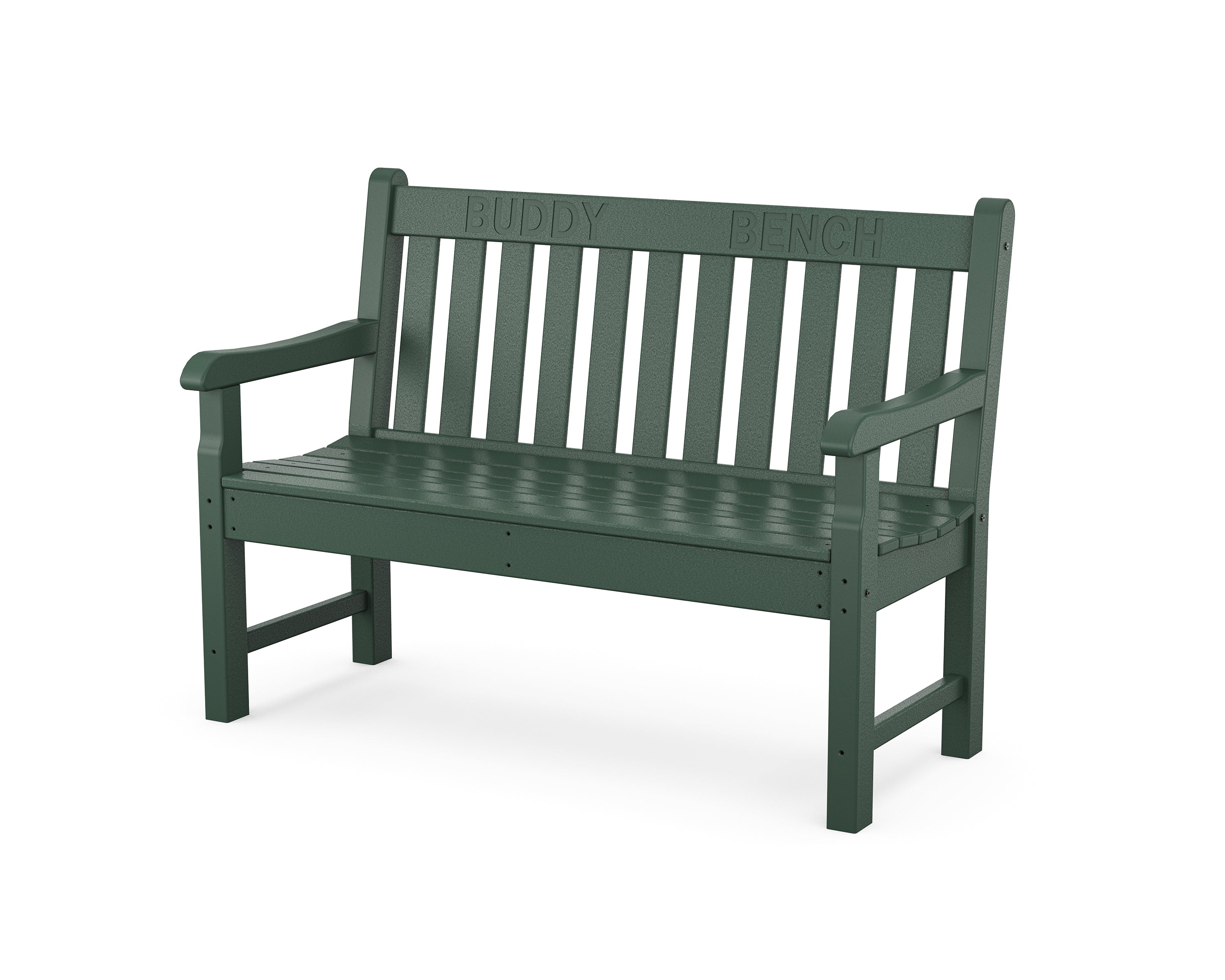 POLYWOOD® 48" Buddy Bench in Green