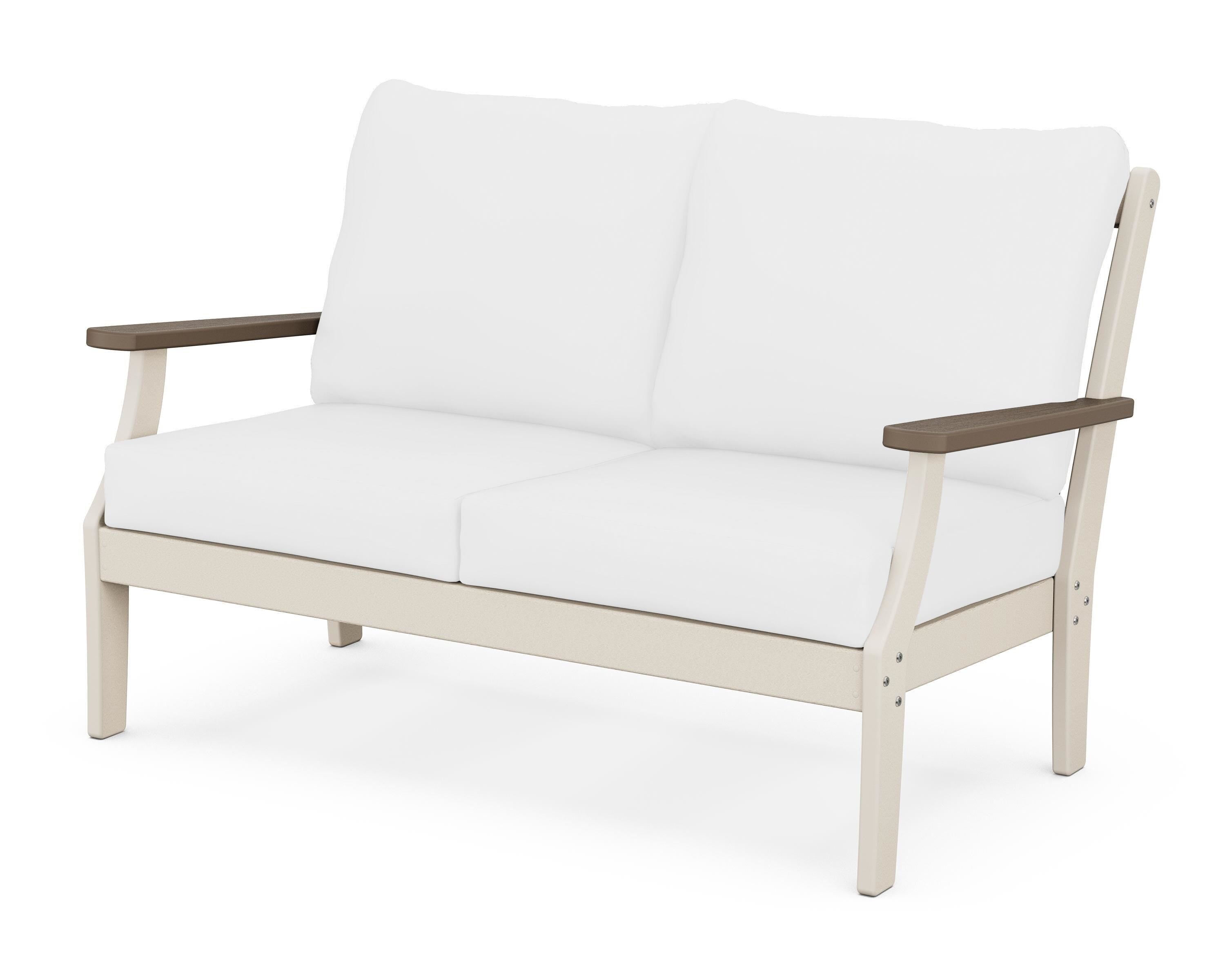 POLYWOOD® Braxton Deep Seating Loveseat in Sand / Kona / Natural