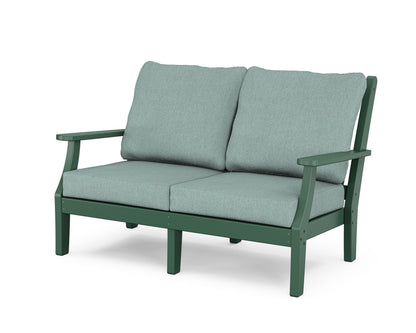 Country Living Wovendale Deep Seating Loveseat in Green / Glacier Spa