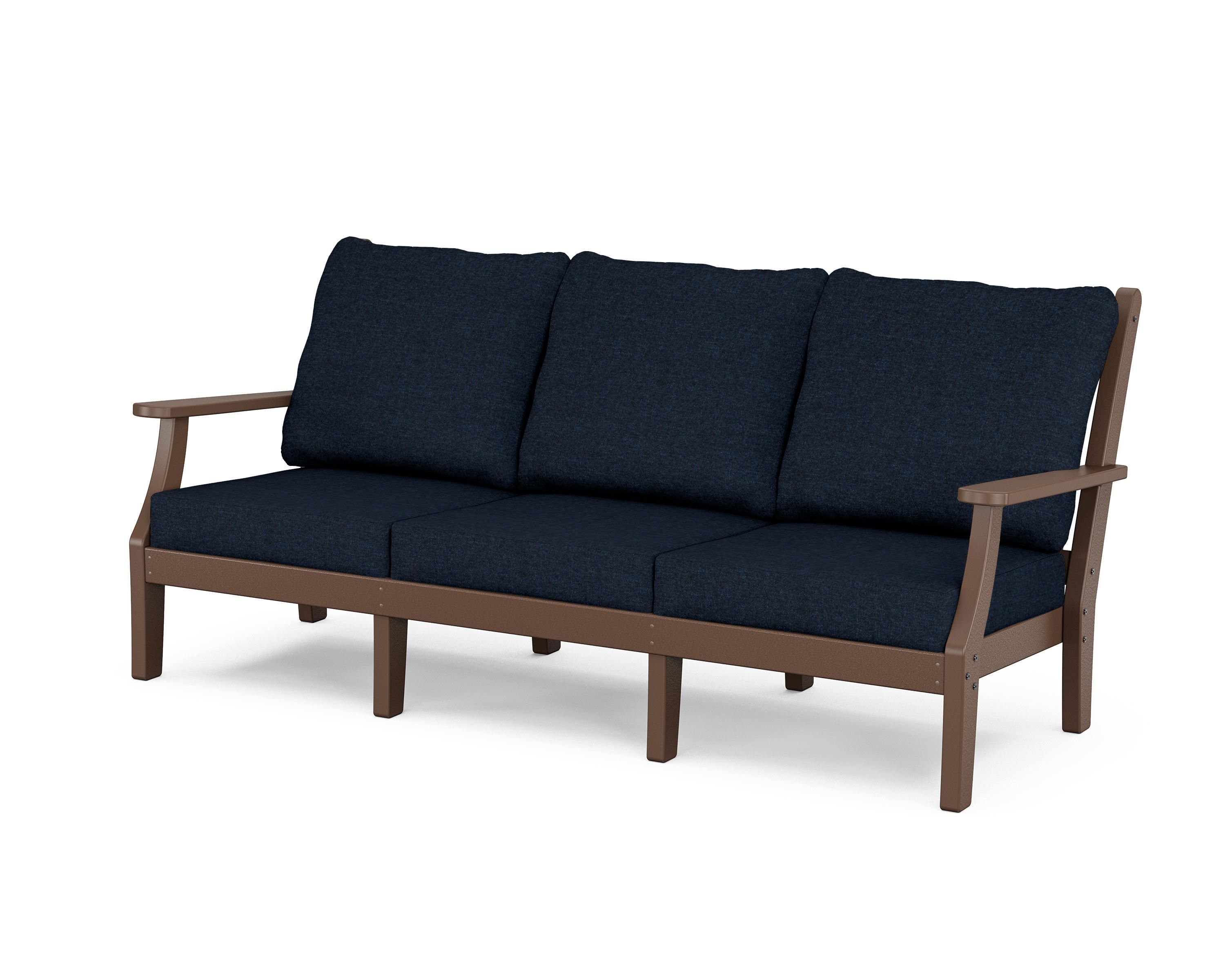 Country Living Wovendale Deep Seating Sofa in Mahogany / Marine Indigo