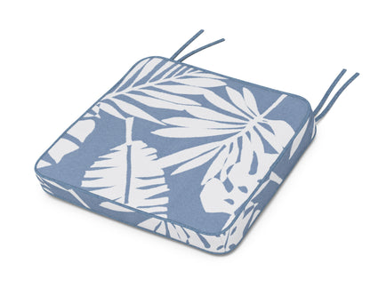 Martha Stewart by POLYWOOD® Chinoiserie Arm Chair Seat Cushion in Leaf Sky Blue