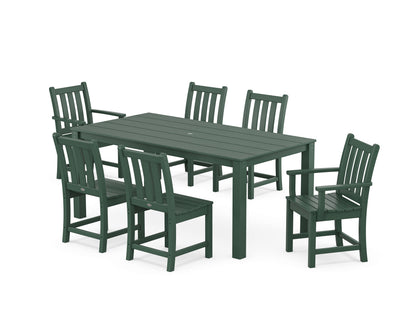 POLYWOOD® Traditional Garden 7-Piece Parsons Dining Set in Green