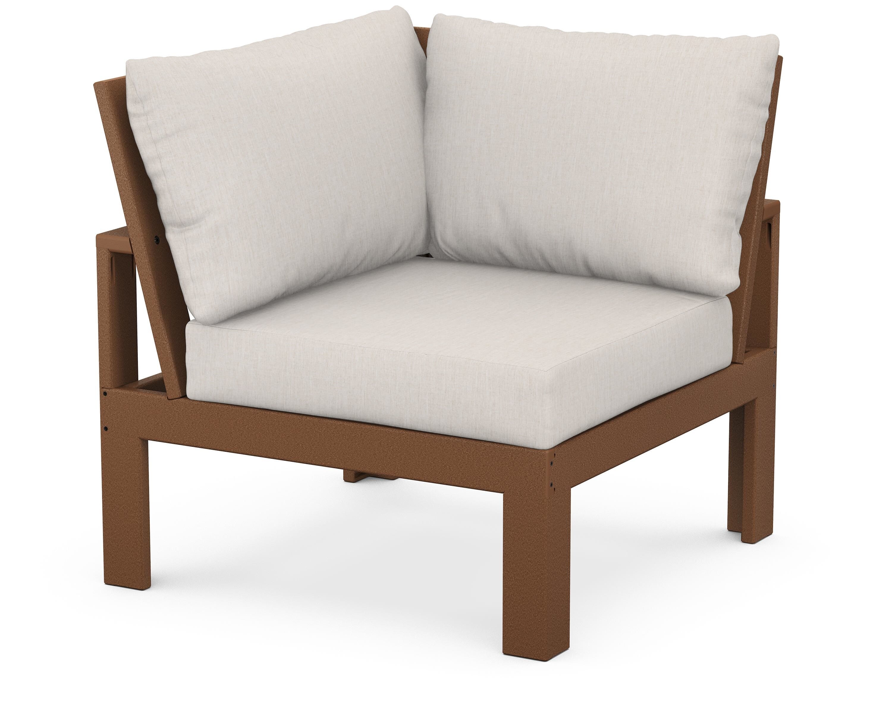 Unbranded Modular Corner Chair in Teak / Cast Ash