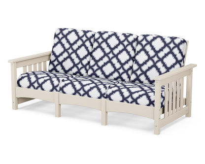 POLYWOOD® Club Mission Sofa in Sand / Trellis Navy