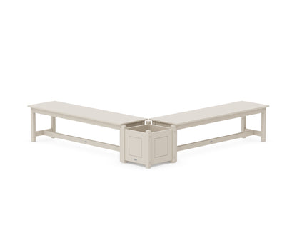 Country Living 60" Country Living L- Shaped Planter Bench Set in Sand