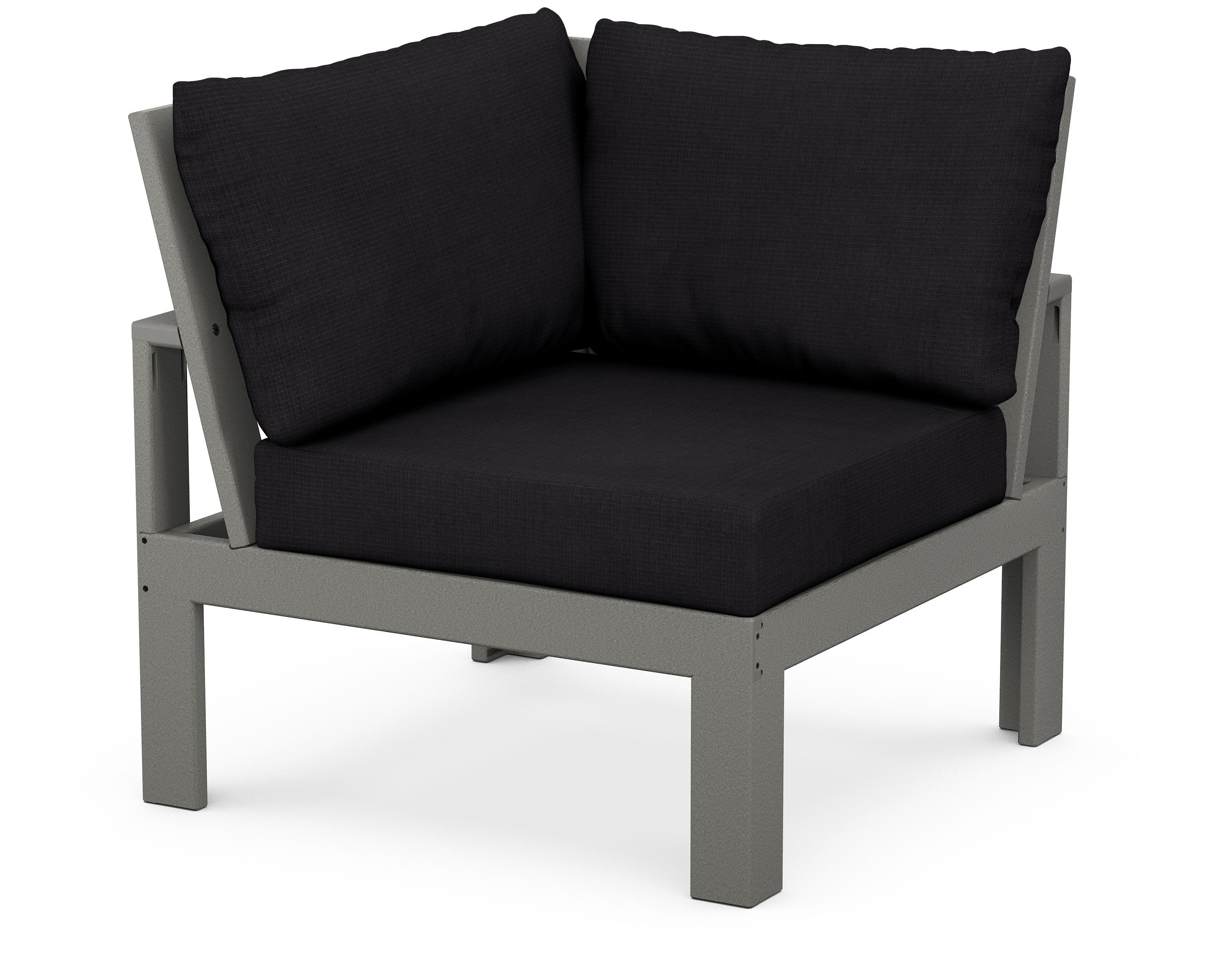 Unbranded Modular Corner Chair in Slate Grey / Midnight Linen