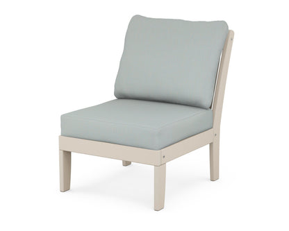POLYWOOD® Braxton Modular Armless Chair in Sand / Spa