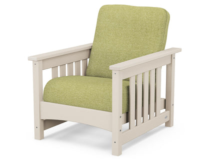 POLYWOOD® Club Mission Chair in Sand / Chartreuse Boucle