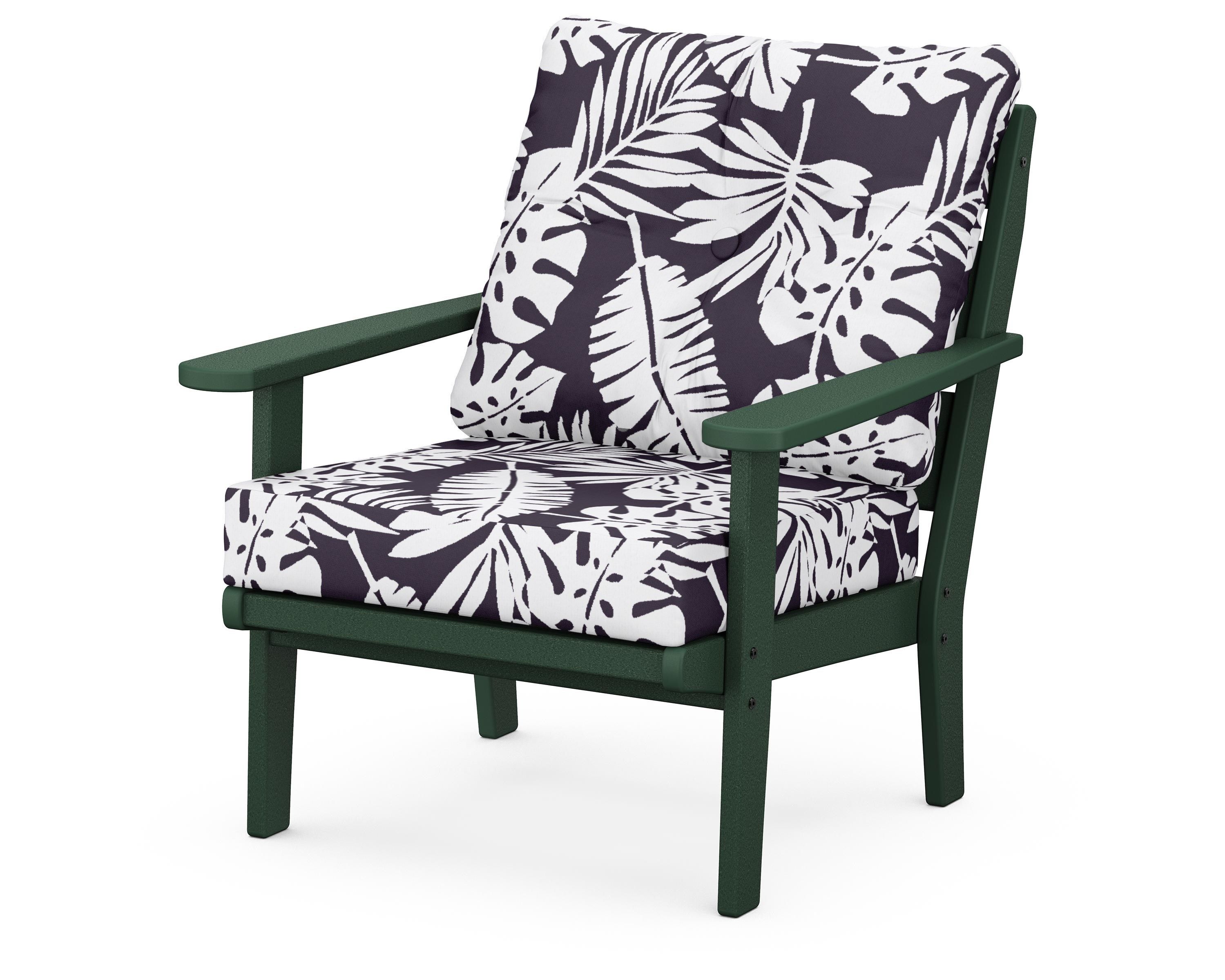 POLYWOOD® Lakeside Deep Seating Chair in Green / Leaf Navy