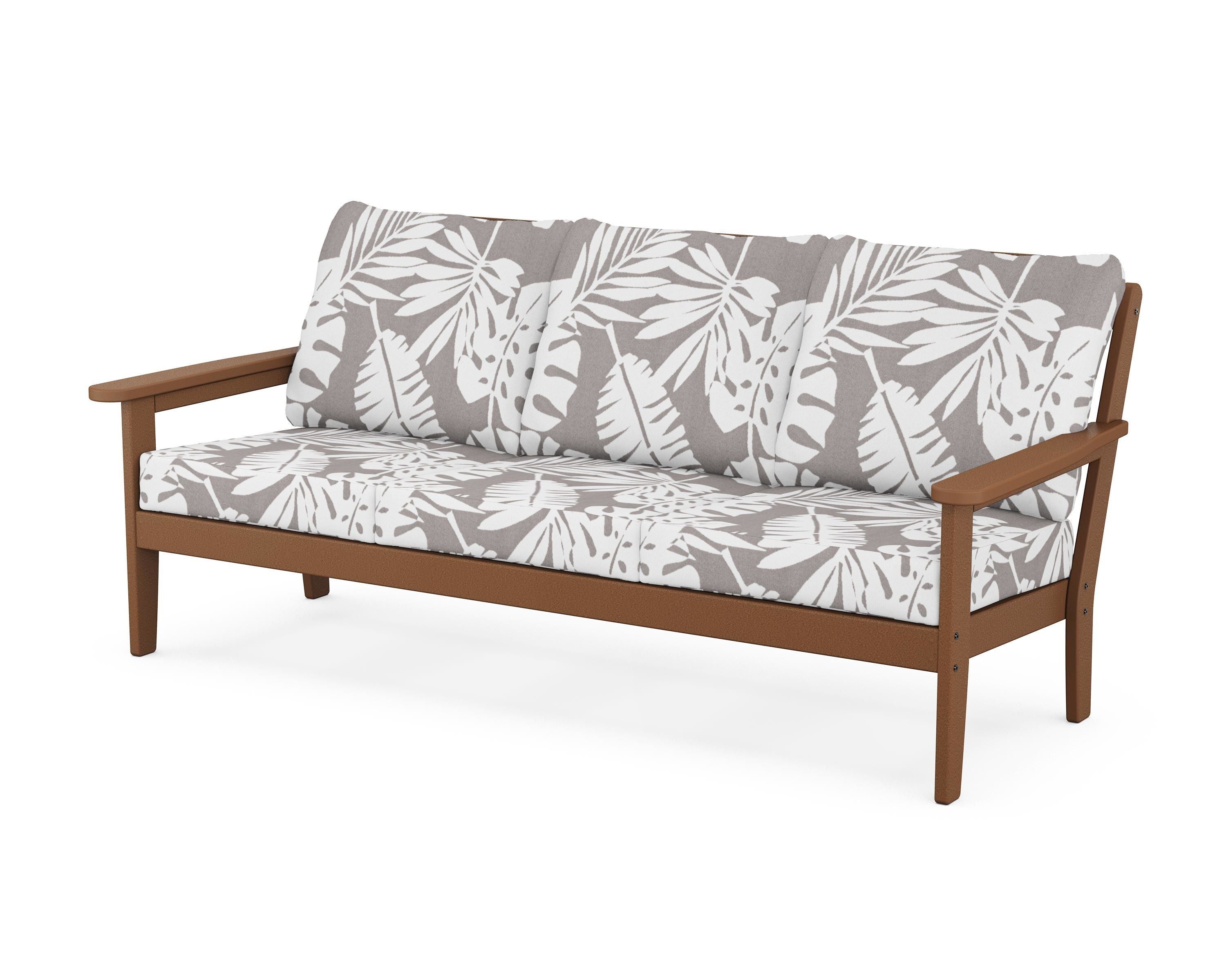 Country Living Cottage Deep Seating Sofa in Teak / Leaf Grey Mist