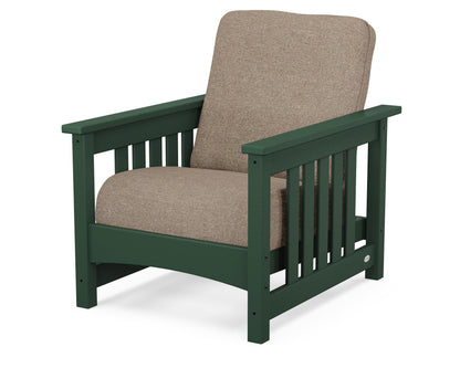 POLYWOOD® Club Mission Chair in Green / Spiced Burlap