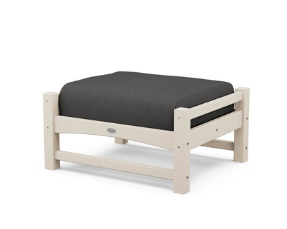 POLYWOOD® Club Ottoman in Sand / Spectrum Carbon