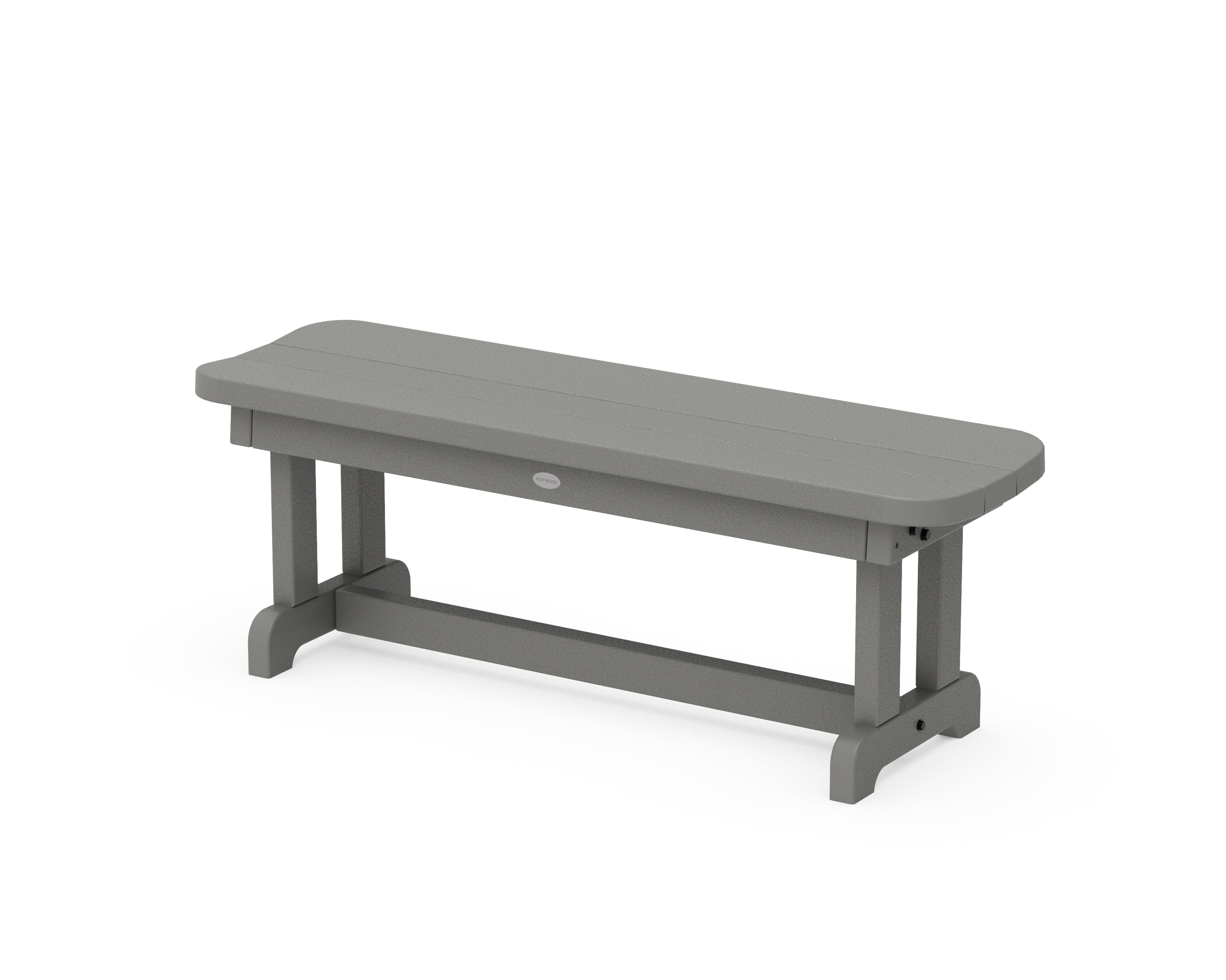 POLYWOOD® Park 48" Backless Bench in Slate Grey