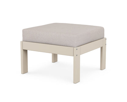 POLYWOOD® Vineyard Modular Ottoman in Sand / Dune Burlap