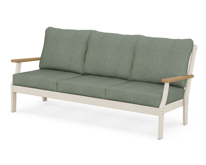 POLYWOOD® Braxton Deep Seating Sofa in Sand / Natural / Cast Sage