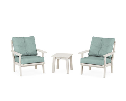 POLYWOOD® Prairie 3-Piece Deep Seating Set in Sand / Glacier Spa