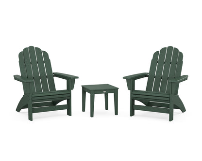 POLYWOOD® 3-Piece Vineyard Grand Adirondack Set in Green