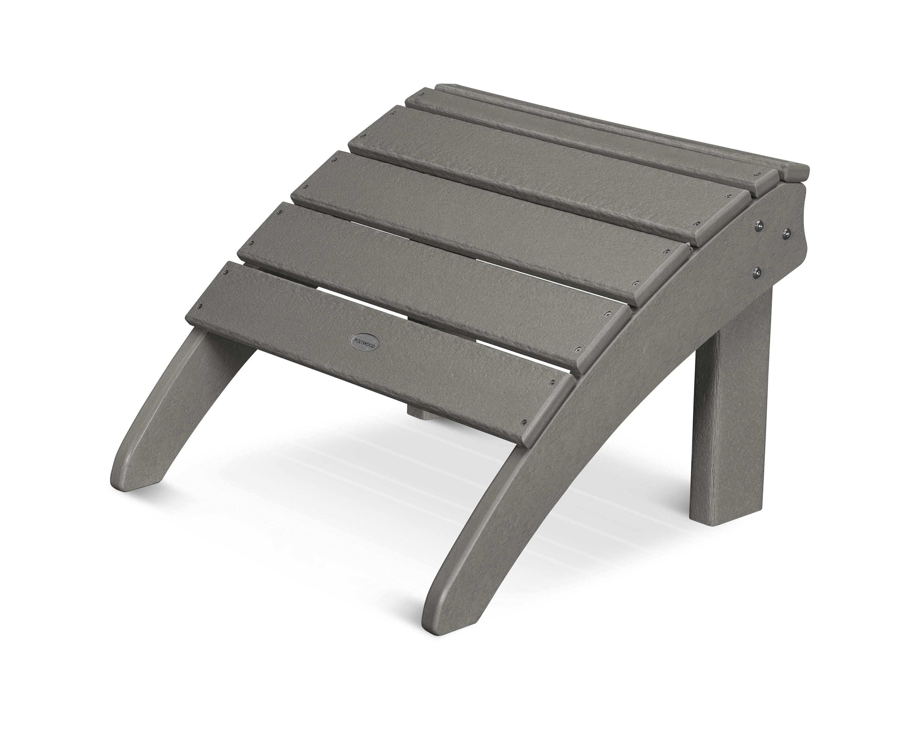 POLYWOOD® Seashell Ottoman in Slate Grey