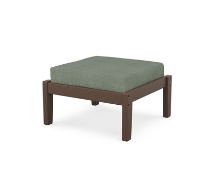 Unbranded Deep Seating Ottoman in Mahogany / Cast Sage