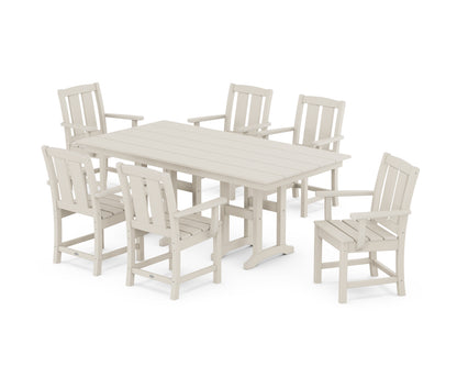 POLYWOOD® Mission Arm Chair 7-Piece Farmhouse Dining Set in Sand
