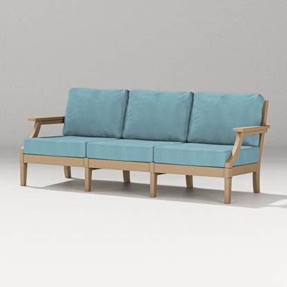 PW Designer Series Estate Sofa in Vintage Sahara / Lattice Sky Blue
