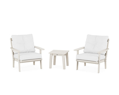 POLYWOOD® Oxford 3-Piece Deep Seating Set in Sand / Natural