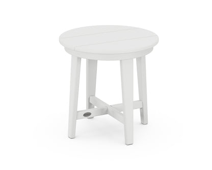 POLYWOOD® Newport 19" Round End Table in White