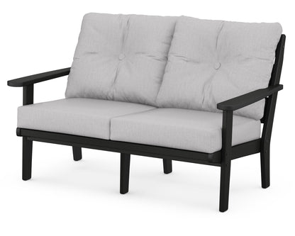 POLYWOOD® Lakeside Deep Seating Loveseat in Black / Granite