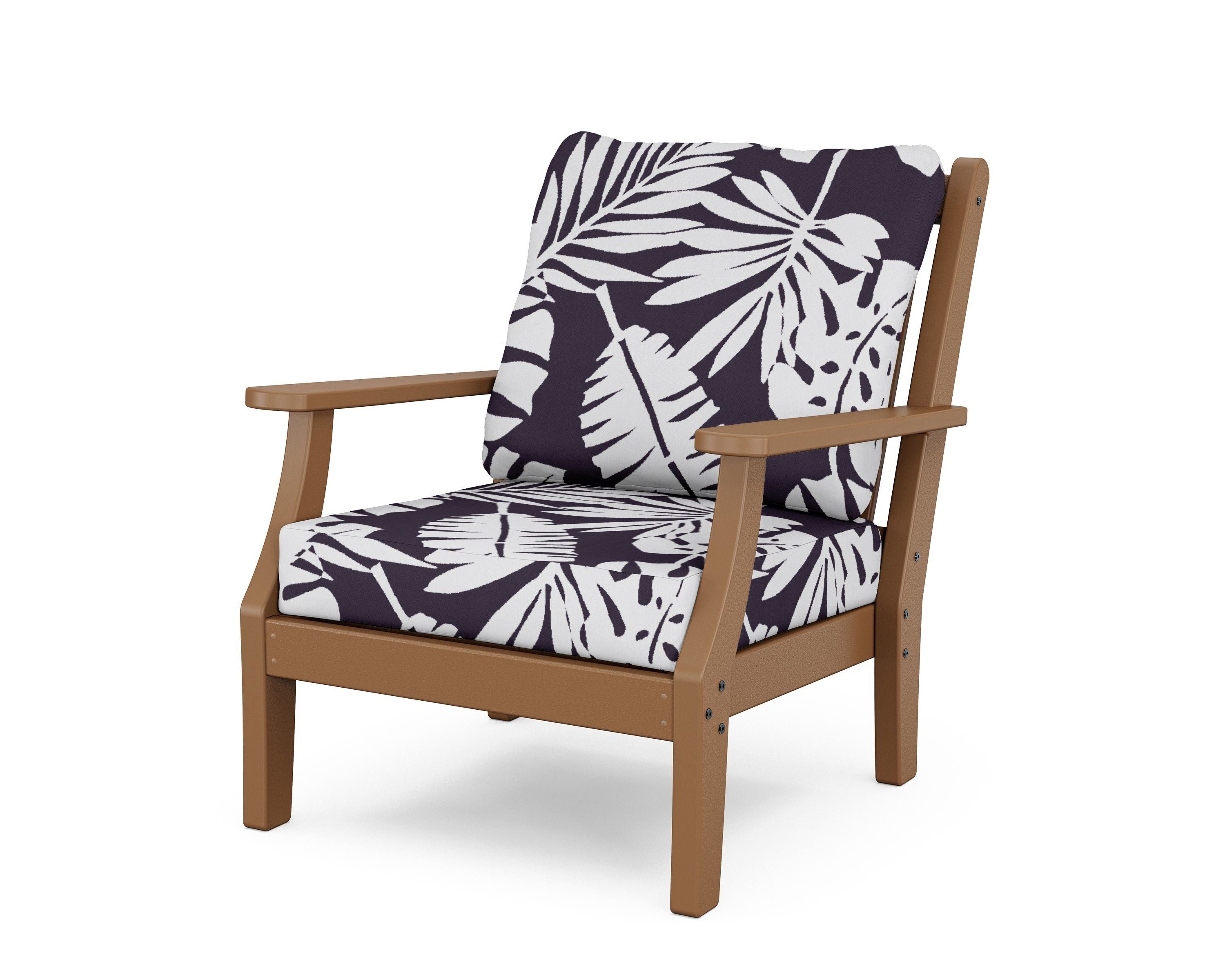 Country Living Wovendale Deep Seating Chair in Teak / Leaf Navy